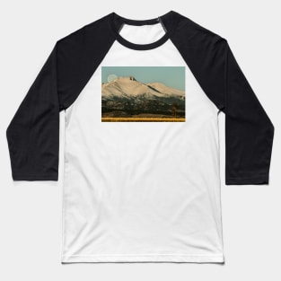 Moonset Over Meeker  and Longs Peak Baseball T-Shirt